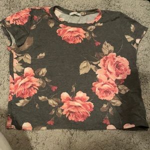 Gray flowered shirt
